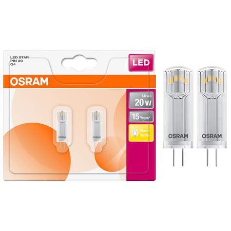 Комплект от 2 крушки LED Osram Pin CL20 G4 1 8W 20W 200 лумена