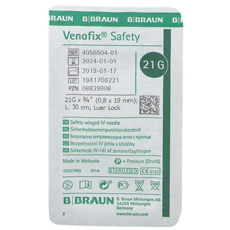 Venofix Safety Venenpunkt 21 G 0 8x19 mm 30 cm grün shop apotheke at