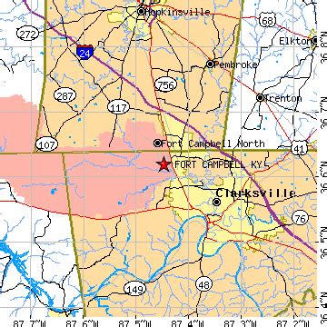 Fort Campbell, Kentucky (KY) ~ population data, races, housing & economy