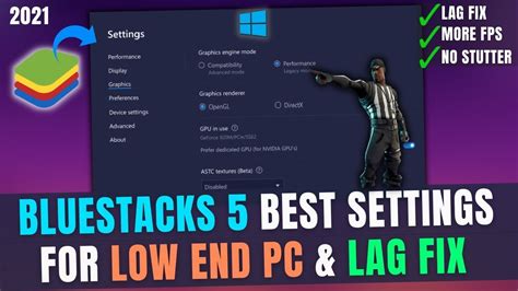 Bluestacks 5 Best Settings For Low End PC Bluestacks Lag Fix 4GB RAM