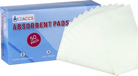 Amazon.com: Super Absorbent Pads, Disposable and Eco-Friendly, 50 Pack - Leak-Proof ...