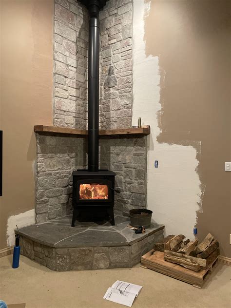 Wood Stove Corner Hearth