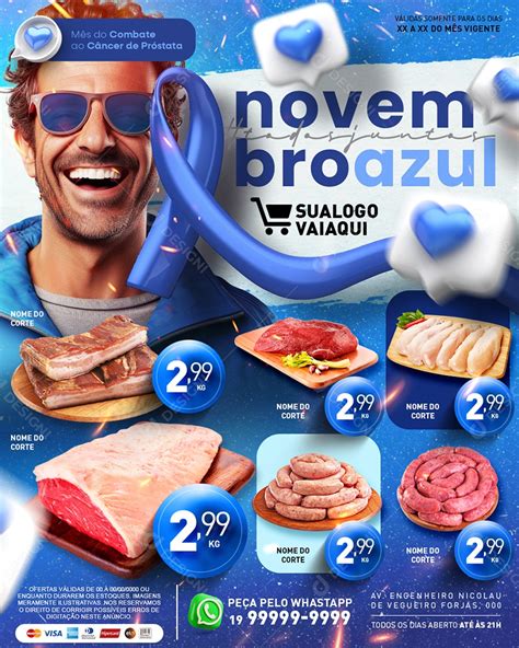 Tabloide Novembro Azul A Ougue Carnes Lingui A Su Na E Bovina Social