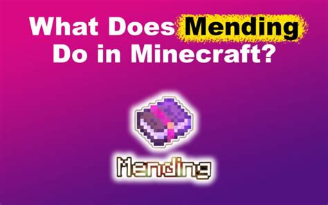 Mending In Minecraft What It Does How To Get One Alvaro Trigo S Blog