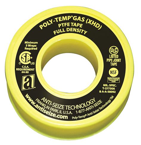 Anti Seize Technology Gas Line Sealant Tape Ptfe To Sg In