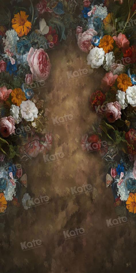 Kate Fine Art Floral Old Master Abstract Backdrop For Photography