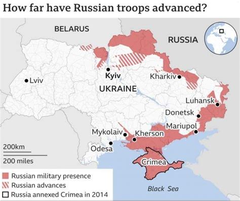 Bbc Objavio Novu Mapu Gdje Se Trenutno Nalazi Ruska Vojska U Ukrajini