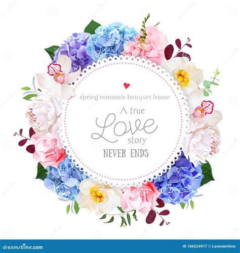 Luxury Round Floral Vector Design Frame Stock Vector Illustration Of