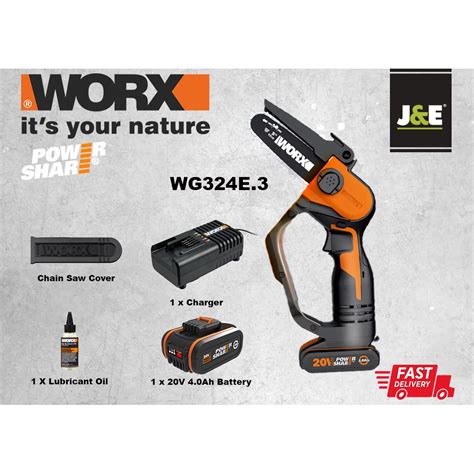 J E WORX WG324E PowerShare 20V MAX One Handed Cordless Pruning Saw 2