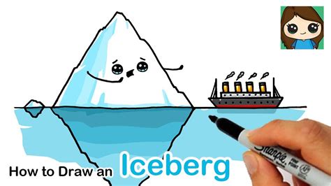 How To Draw An Iceberg And The Titanic Ship YouTube