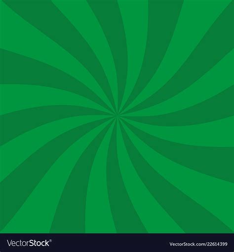 Retro Green Ray Background In Vintage Style Vector Image