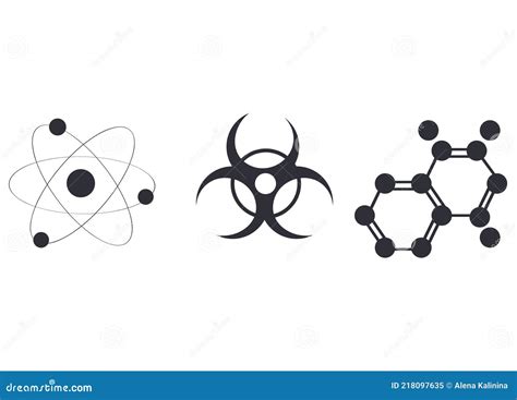 Ensemble De Symboles Scientifiques Ic Nes Isol Es Sur Fond Blanc