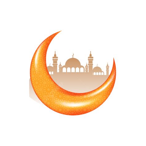 Eid Mubarak Ramadan Vector Png Images Golden Moon Texture Ramadan