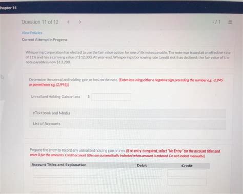 Solved Chapter 14 Question 11 Of 12 71 View Policies Chegg