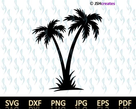 Palmera svg palmeras silueta de palmera árbol svg Beach Etsy España