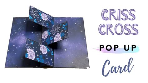 Criss Cross Card Pop Up Card Ideas Card For Scrapbook Youtube