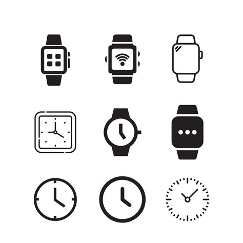 Time And Clocks Icons Set 16894594 Vector Art At Vecteezy