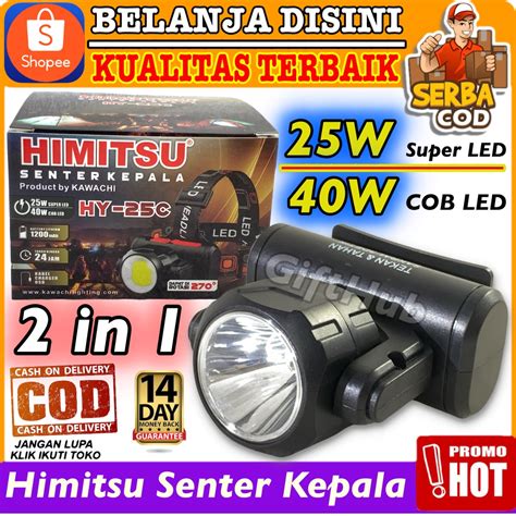 Jual Senter Kepala Himitsu By Kawachi Watt Super Led Watt Cob