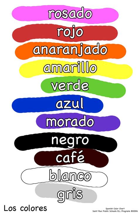 Colors In Spanish Printable Printable Word Searches