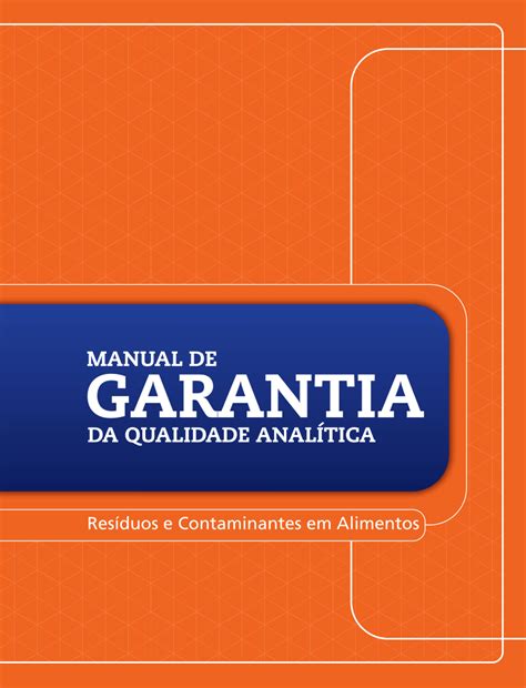 PDF MAPA 2011 Manual De Garantia Da Qualidade Analitica Residuos E