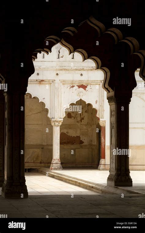 Carved Arch And Mughal Architectural Detail At Agra Fort Uttar Pradesh