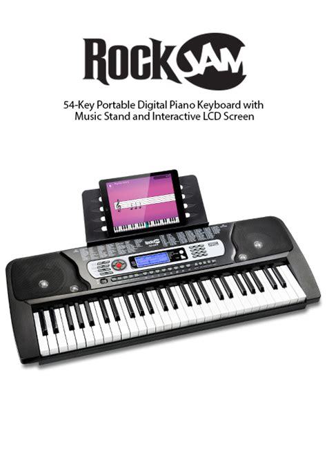 Rockjam Rj Key Keyboard Piano With Keyboard Bench Digital Piano