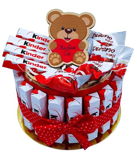 Torta KINDER Box Sladkosti Darček pre dieťa Detský narodeninový kôš ...
