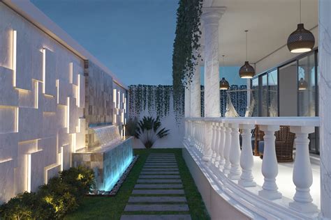 Villa garden design on Behance