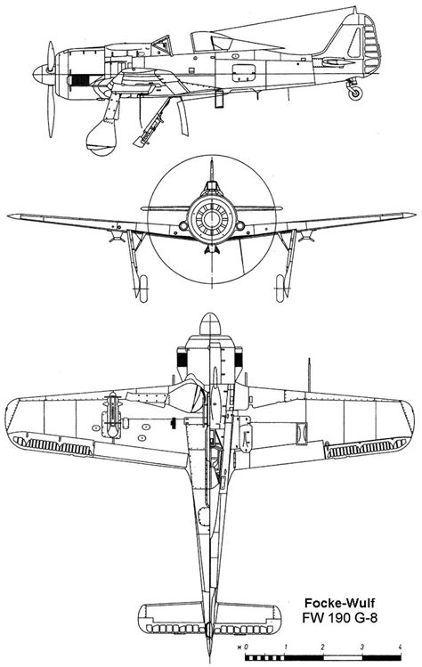 Focke Wulf Fw 190 Blueprint Download Free Blueprint For 3d Modeling