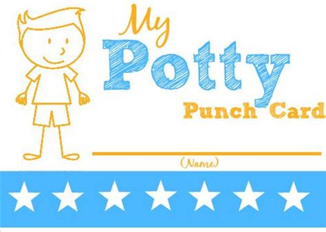 potty training punch card downloadpotty punch card pdfpotty etsy