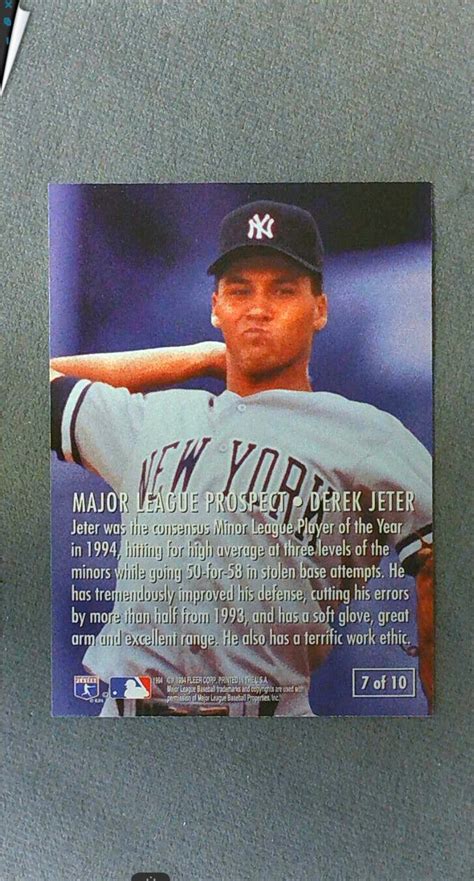 1995 Fleer Major League Prospect 7 Derek Jeter Yankees EBay