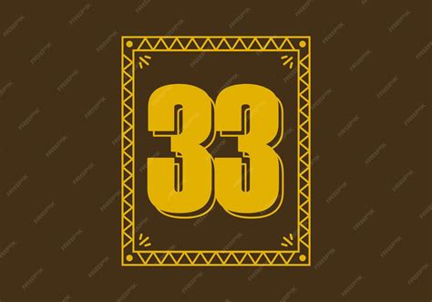 premium vector number   retro rectangle frame
