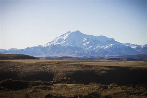 Mount Elbrus, the Highest Mountain in Russia. North Caucasus Stock ...