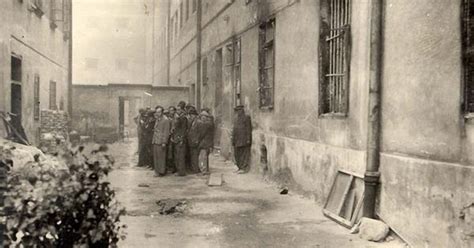 Lviv Ukraine 1941 Jews Assembled Before Being Executed By Firing