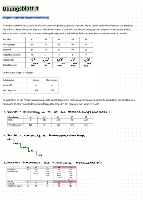 Bungsblatt Bung Ws Bungsblatt Aufgabe Optimale