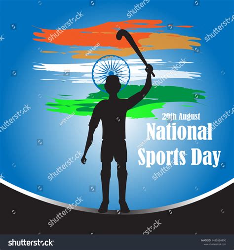 29th August National Sports Day Indiaillustration Stock Vector (Royalty ...