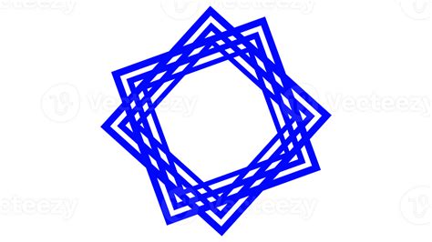 A Blue Star Shaped Symbol On A Transparent Background Png