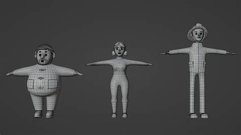 ArtStation - 6 Cartoon Zombie APOCALYPSE Characters with Rig and ...