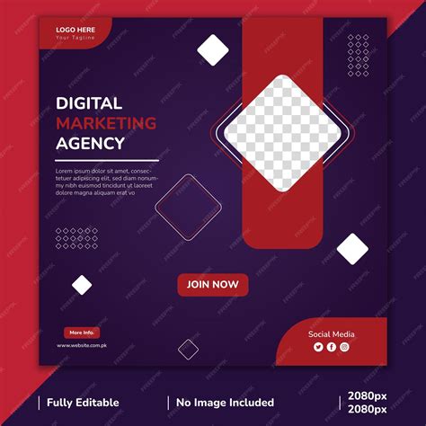 Premium Vector Digital Marketing Agency Poster Template