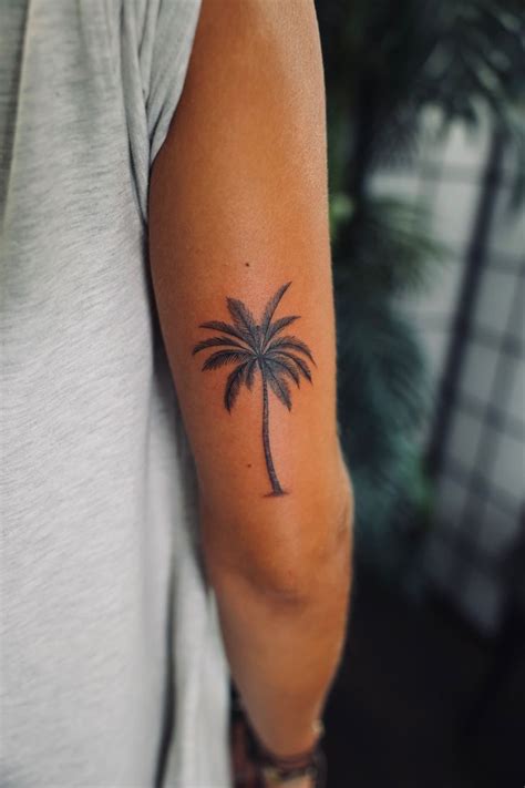 Stylish Palm Tree Tattoo Design