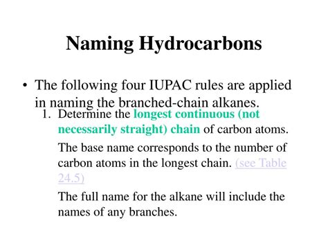 Common Names Of Hydrocarbons