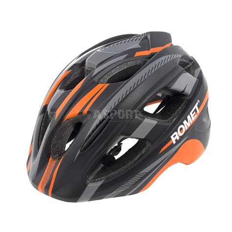 Kask dziecięcy rowerowy na rolki 509 szaro pomarańczowy Romet Sklep