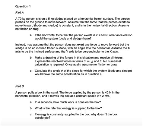 Solved Question 1 Part A A 70 Kg Person Sits On A 5 Kg