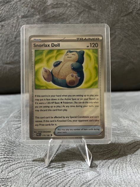 Snorlax Doll Trainer Paradox Rift Pokemon Card Hobbies Toys