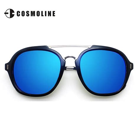 2017 Mens New Italy Designer Square Sunglasses Acetate Frame With Double Bridgestainless Steel