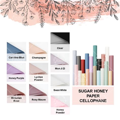 Jual Lembar Cellophane Sugar Honey Paper Flower Wrap Kertas