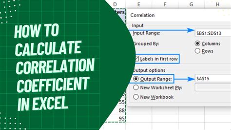 Mastering Excel How To Calculate Correlation Coefficient In Excel