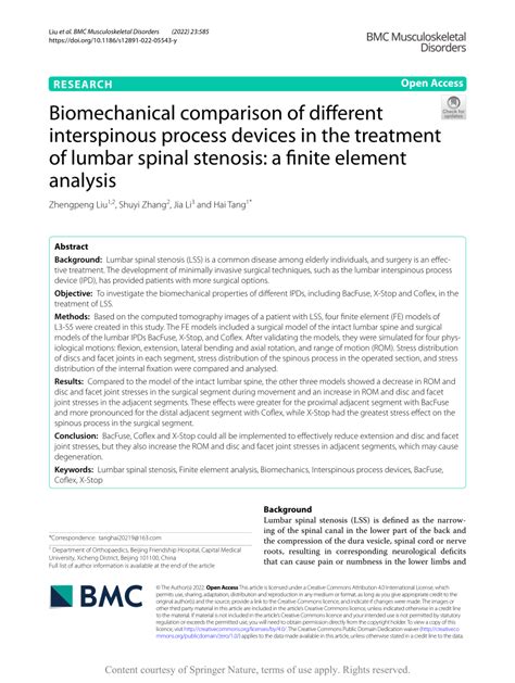 biomechanical comparison   interspinous process