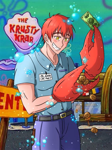 Spongebob Anime Mr Krabs Fanart By Moonlight7earltea On Deviantart