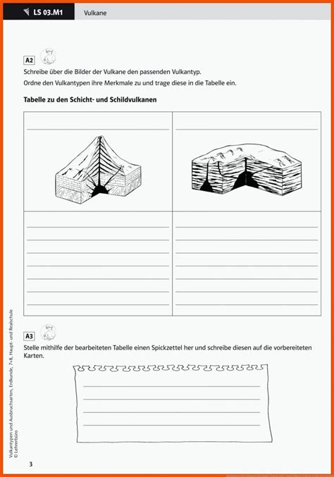 Erdkunde Vulkane Arbeitsbl Tter Geographie Arbeitsbl Tter